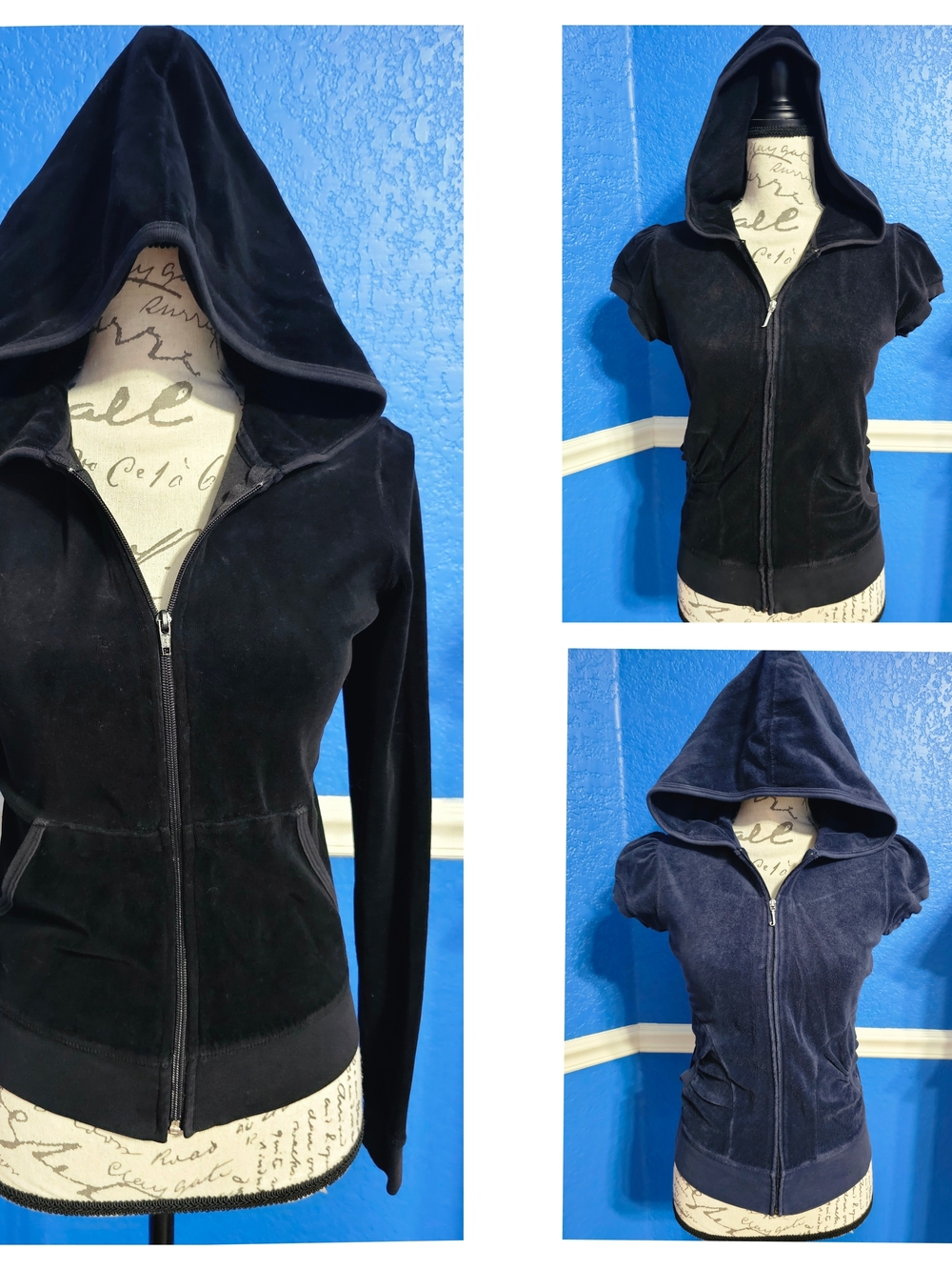 3 Juicy Couture Velour Hoodie Tops